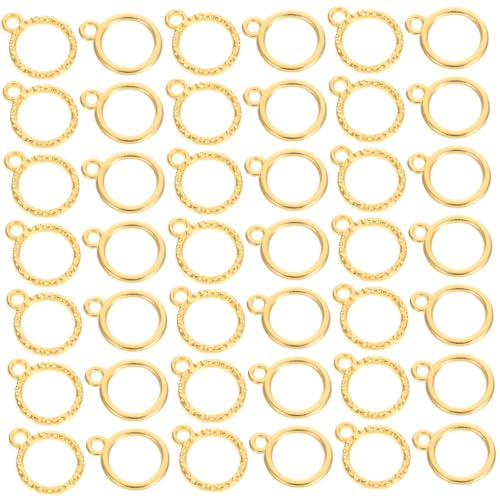 Gadpiparty 100 Stück Runde Offene Bezel Anhänger Hohlrahmige DIY Schmuckrahmen aus Zinklegierung Leichtes Ergonomisches Design Uv Harz Kompatibel für Schmuckherstellung Armbänder Halsketten von Gadpiparty