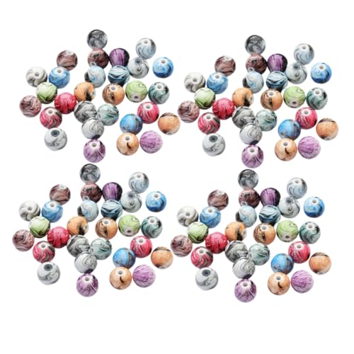 Gadpiparty 100 Stück Runde Resin Perlen Mixfarben DIY Schmuckperlen Spacer Beads für Armband Kette Bastelzubehör Vintage Ink Painting Schmuckherstellung Gadpiparty 100 Stück Runde Resin Perlen Mixfarben DIY Schmuckperlen Spacer Beads für Armband Kette Bastelzubehör Vintage Ink Painting Schmuckherstellung von Gadpiparty