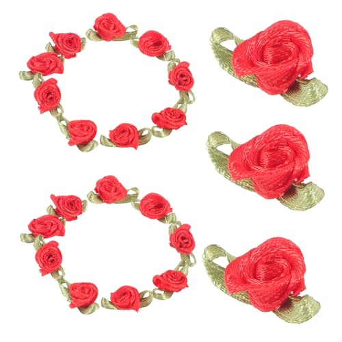 Gadpiparty 100 Stück Satinrosen mit Grünen Blättern Mini Stoffrosen Applikationen zum Aufnähen Bandblumen für DIY Basteln Kleidung Dekoration Künstliche Blumen Gadpiparty 100 Stück Satinrosen mit Grünen Blättern Mini Stoffrosen Applikationen zum Aufnähen Bandblumen für DIY Basteln Kleidung Dekoration Künstliche Blumen von Gadpiparty