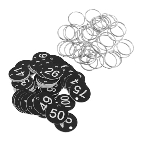 Gadpiparty 100 Stück Schlüsseletiketten-Tags Das Etikett Schlüsselanhänger mit Nummern Nummernschilder für Schlüssel Überprüfen Sie die Tags nummerierte Schlüsselanhänger Abs Black Gadpiparty 100 Stück Schlüsseletiketten-Tags Das Etikett Schlüsselanhänger mit Nummern Nummernschilder für Schlüssel Überprüfen Sie die Tags nummerierte Schlüsselanhänger Abs Black von Gadpiparty