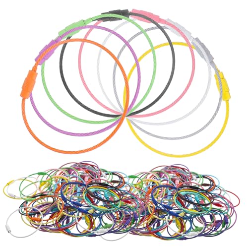Gadpiparty 100 Stück Schlüsselringe Wiederverwendbare Schlüsselanhänger für Diy Gepäckanhänger und Bastelprojekte Robuste Schlüsselring Kette für Anwendungen von Gadpiparty