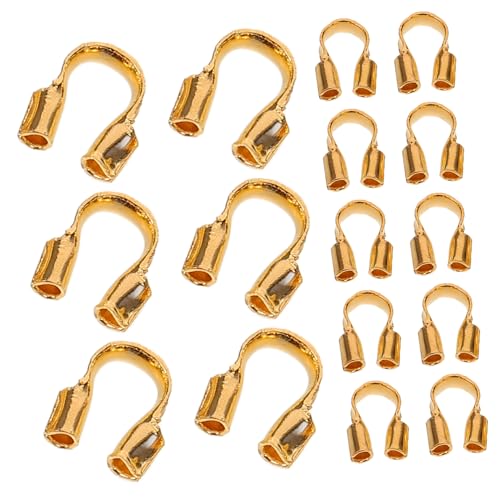Gadpiparty 100 Stück Schmuckzubehör Stichworte Trendy Reifen Schleife Schlüsselbund Machen Schutz Ergebnisse Größe Draht Beschützer Für Bewachen Bausätze Kabelwächter Golden Kupfer von Gadpiparty