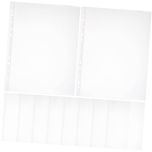 Gadpiparty 100 Stück Schutzfilm Bindemittel Grundlagen Beschützer Mini Ordner Tasche Buchseite Ärmel Lose Papier Klarer Seitenschutz Durchsichtige Dokumentenhüllen Fotoseitenschutz Pp von Gadpiparty