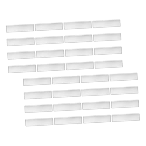 Gadpiparty 100 Stück Selbstklebende PVC Etikettenhalter Transparent Klar Indexkarten Tasche Für Büro Akten Lagerregale Schubladen Aufbewahrung Und Klassifizierung von Gadpiparty
