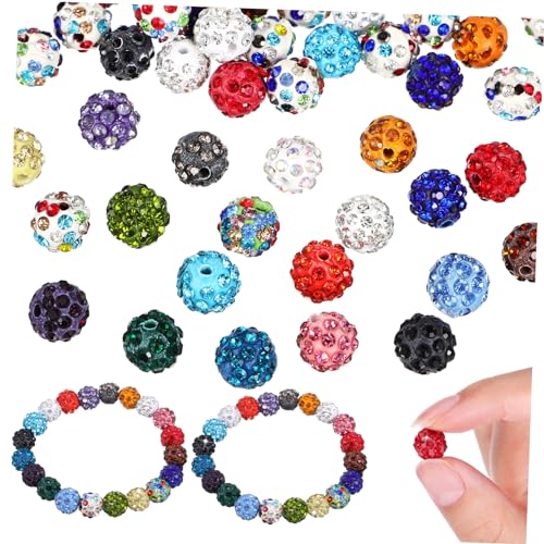Gadpiparty 100 Stück Shambhala-Perlen klein facettiert lose runden Loch für Schmuckzubehör Strass-Abstandsperlen dekorative Perlen farbige Perlen Strassperlen Polymer-Ton Gadpiparty 100 Stück Shambhala-Perlen klein facettiert lose runden Loch für Schmuckzubehör Strass-Abstandsperlen dekorative Perlen farbige Perlen Strassperlen Polymer-Ton von Gadpiparty