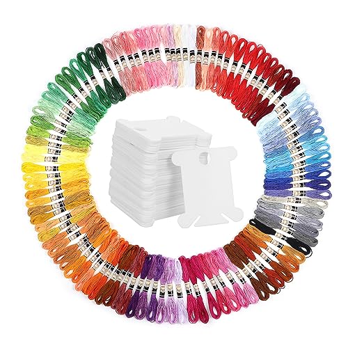 Gadpiparty 100 Stück Stickgarn Baumwollfäden Leuchtenden Farben mit Weißen Spulen für Kreuzstich und Diy Projekte Praktische Aufbewahrungskarten für Einfache Organisation Gadpiparty 100 Stück Stickgarn Baumwollfäden Leuchtenden Farben mit Weißen Spulen für Kreuzstich und Diy Projekte Praktische Aufbewahrungskarten für Einfache Organisation von Gadpiparty