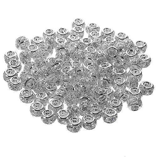 Gadpiparty 100 Stück Strass Rondelle Spacer Perlen für Diy Schmuck Metallperlen für Armbänder und Bastelaccessoires für Schmuckherstellung Gadpiparty 100 Stück Strass Rondelle Spacer Perlen für Diy Schmuck Metallperlen für Armbänder und Bastelaccessoires für Schmuckherstellung von Gadpiparty