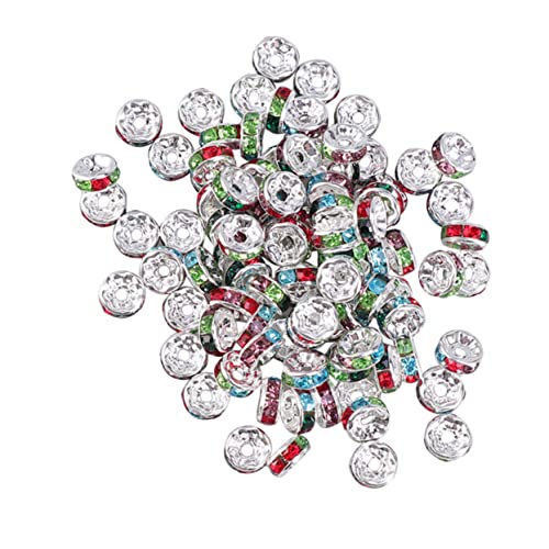 Gadpiparty 100 Stück Strass Spacer Beads Verschiedenen Farben Diy Schmuckzubehör für Armbänder für Bastelprojekte und Dekoration von Gadpiparty