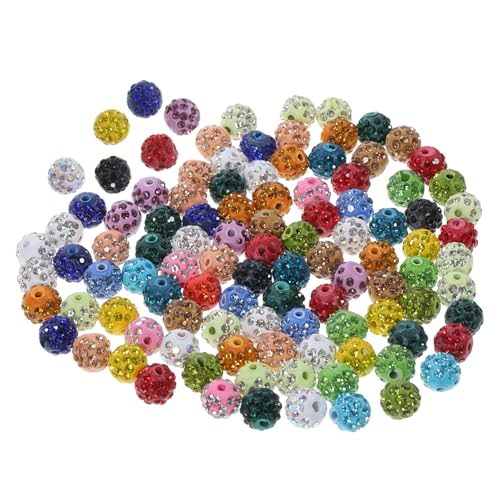 Gadpiparty 100 Stück Strassperlen Armbänder Herstellung Perlenkette zubehör selber machen kleine Perlen Schmuck lose Perlen Halskette Perlen Armband Perlenmaterial Polymer-Ton von Gadpiparty