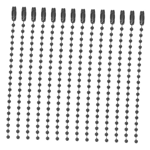 Gadpiparty 100 Stück Teiliges DIY Kugelkette aus Eisen mit Verbindern Vielseitig für Schlüsselanhänger Schmuckherstellung Tags und Bastelprojekte Verstellbar Langlebig Modisch Schwarz von Gadpiparty