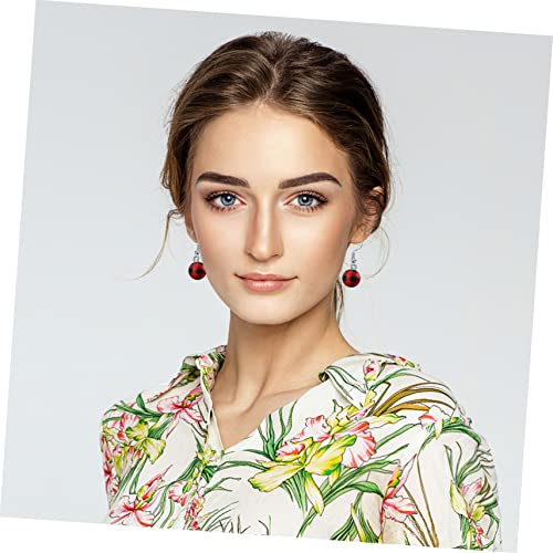 Gadpiparty 100 Stück Teiliges Kariert Bedruckte Holzperlen Langlebige DIY Schmuck Spacer Perlen Vielseitig für Dekoration Schlafzimmer Wohnzimmer Garten Perfektes für Familie von Gadpiparty