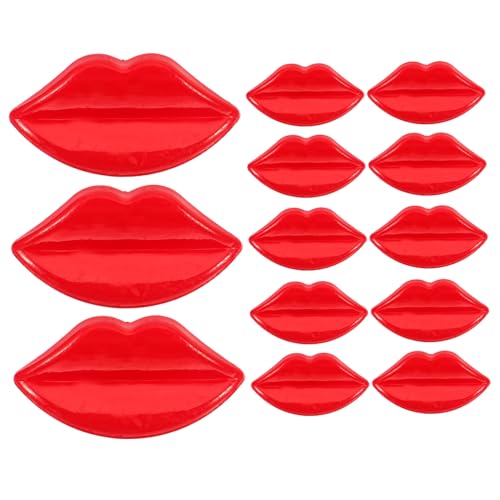 Gadpiparty 100 Stück Teiliges Lippenförmige Plastikknöpfe in Großrot Vielseitige Kleidungsknöpfe zum Annähen DIY Accessoires für Puppenkleider Mäntel Hemden und Bastelprojekte von Gadpiparty