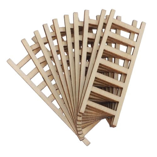 Gadpiparty 100 Stück Teiliges Mini Holzleiter Realistische Miniatur Holzleiter für Puppenhäuser und Mikrolandschaften Vielseitige Dekoration Langlebig und Detailgetreu für DIY von Gadpiparty