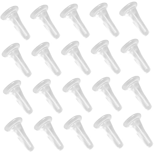 Gadpiparty 100 Stück Transparente Flexible Kunststoff Ohrstecker Verschlüsse Hypoallergene Ohrring Stopper für Steckohrringe Ersatz Ohrringrücken für Schmuckherstellung und DIY Schmuckdesign von Gadpiparty