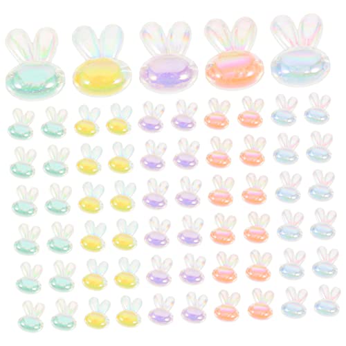 Gadpiparty 100 Stück Transparente Kaninchenperlen für Diy Armbänder und Niedliche Schmuckaccessoires für Bastelprojekte und Handarbeiten von Gadpiparty