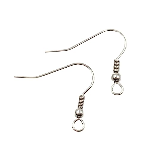 Gadpiparty 100 Stück Umweltfreundliche Ohrhaken mit Federperle für Frauen für Diy Ohrschmuck Perfektes Zubehör für Verschiedene Anlässe von Gadpiparty
