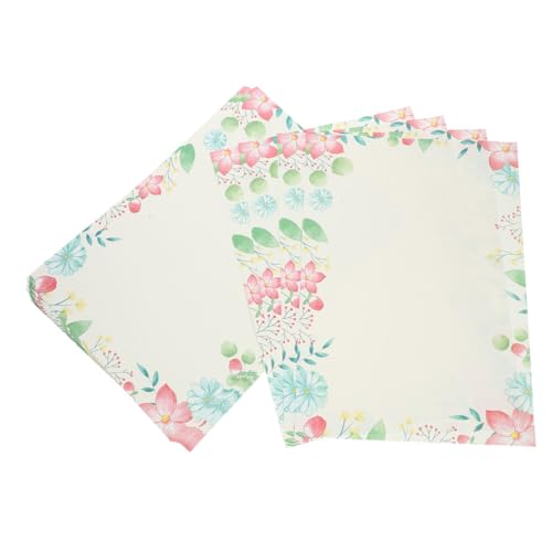 Gadpiparty 100 Stück Vintage-Briefpapier aus Kraftpapier Pergamentpapier Stationäres Papier Kartonpapier dekorativ tragbares Briefpapier Retro-Briefpapier Kreatives Briefpapier Beige von Gadpiparty