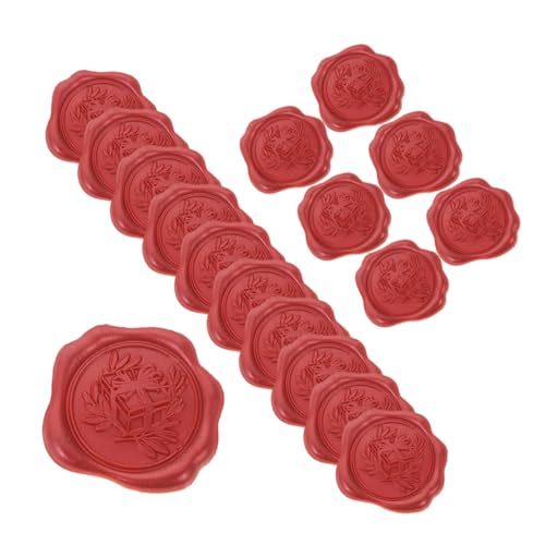 Gadpiparty 100 Stück Wachsversiegelung Rose Wachssiegelstifte Handwerk Weihnachten Rosa Fee Aufkleber für Briefumschläge Klebestempel Siegeletiketten aus Brandlack Versiegelungswachs rot von Gadpiparty