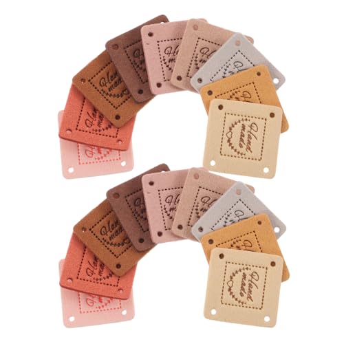 Gadpiparty 100 Stück Wildlederetiketten Kleideretiketten Handgenähte Stoffetiketten Bestickte Etiketten Handgefertigte Etiketten Stoffetiketten Für Handgefertigte Artikel Nähetiketten von Gadpiparty