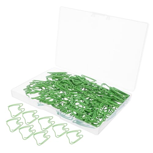 Gadpiparty 100 Stück Zahnförmige Büroklammern Aus Kleine Grüne Papierclips Langlebig Robust Für Schulbedarf Büro Dokumentenorganisation von Gadpiparty