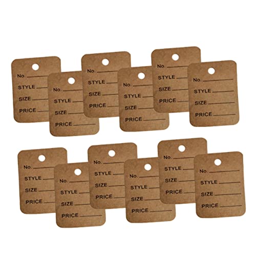 Gadpiparty 1000 Stück Hängeetiketten aus Kraftpapier für Kleidung und Schmuck Preisetiketten mit Aufhängeloch für Verschiedene Anwendungen Leicht und Handlich Glatt Geschnitten und Vielseitig von Gadpiparty