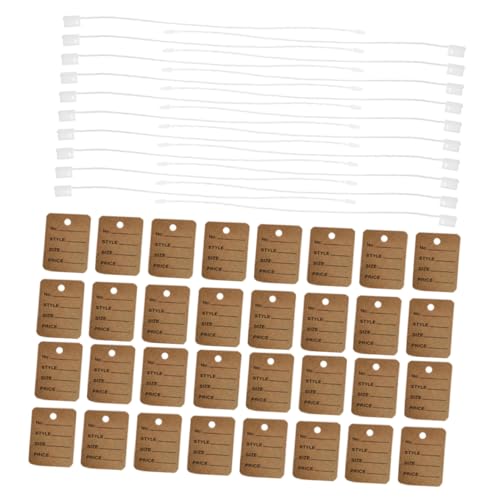 Gadpiparty 1000 Stück Preisetiketten aus Kraftpapier mit Schnur Beschreibbare Hängeetiketten für Kleidung Schmuck Schuhe und Andere Warenanzeigen von Gadpiparty