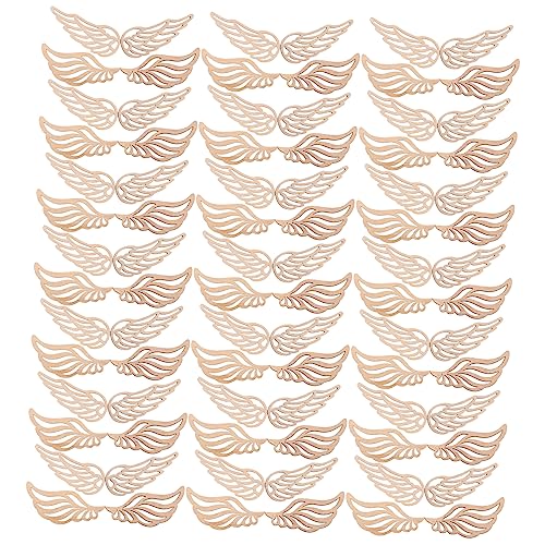 Gadpiparty 100Stücke DIY Holzflügel Angel Wings Holzstücke für Bastelprojekte Dekoration für Zuhause oder Weihnachtskunst Unlackierte Holzchips Gadpiparty 100Stücke DIY Holzflügel Angel Wings Holzstücke für Bastelprojekte Dekoration für Zuhause oder Weihnachtskunst Unlackierte Holzchips von Gadpiparty
