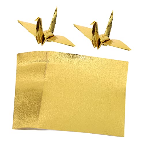 Gadpiparty 100Stücke DIY Origami Papier Einseitig Goldene Faltblätter für Kreative Handwerksprojekte für Erwachsene und Vielseitig Einsetzbar von Gadpiparty