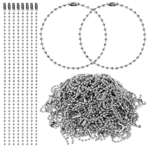 Gadpiparty 100Stücke Einstellbare Kugelkette Verstellbare Metallperlen Stahlkette Für Schlüsselanhänger Tags Bastelprojekte Silberfarbene Ballkette Mit Verbindern Gadpiparty 100Stücke Einstellbare Kugelkette Verstellbare Metallperlen Stahlkette Für Schlüsselanhänger Tags Bastelprojekte Silberfarbene Ballkette Mit Verbindern von Gadpiparty