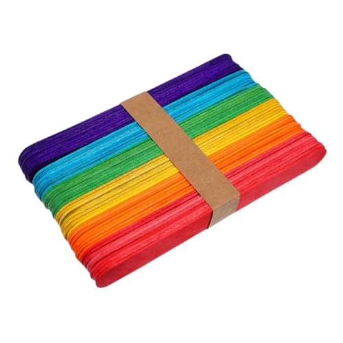 Gadpiparty 100Stücke Farbige Holzstäbchen Multifunktionale Eisstiele für DIY Bastelprojekte Kinderfreundlich Leicht und Tragbar für Freizeitaktivitäten Gadpiparty 100Stücke Farbige Holzstäbchen Multifunktionale Eisstiele für DIY Bastelprojekte Kinderfreundlich Leicht und Tragbar für Freizeitaktivitäten von Gadpiparty