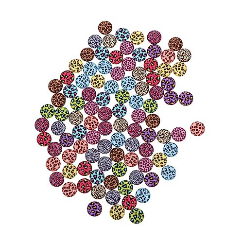 Gadpiparty 100Stücke Flache Hintere Cabochons Edelsteinglas Patches Im Leopardenmuster Für DIY Schmuckherstellung Und Kunsthandwerk Vielseitige Glasflecken Für Ketten Schuhe von Gadpiparty