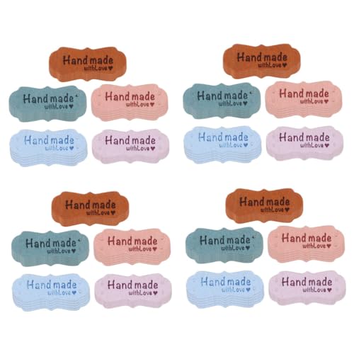 Gadpiparty 100Stücke Handgefertigte Etiketten Mikrofaser für DIY Projekte Aufnählabels für Kleidung Hüte und Dekorationen von Gadpiparty