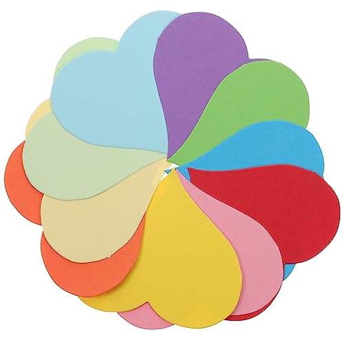 Gadpiparty 100Stücke Herzform Haftnotizen Farbiges Memo Pad Selbstklebende Notizen für Kreative Botschaften Zufällige für Büro Schule und Zuhause von Gadpiparty
