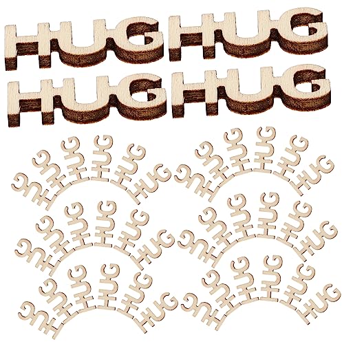 Gadpiparty 100Stücke Holz Umarmungsbuchstaben DIY Holzbriefstücke für Kreative Dekorationen und für Hochzeiten Geburtstagsfeiern und Lustige Anlässe von Gadpiparty