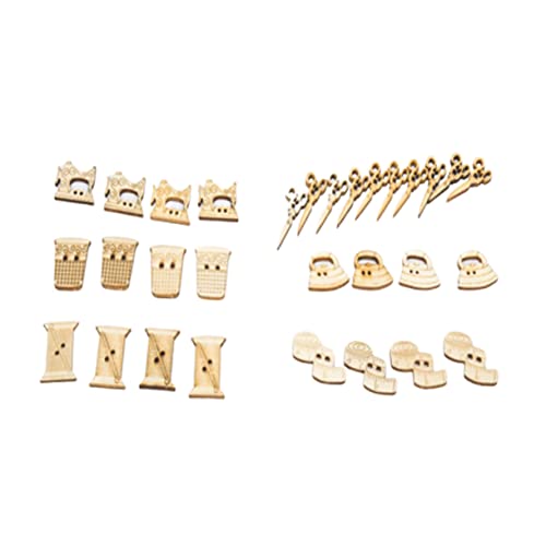 Gadpiparty 100Stücke Holzknöpfe Knöpfe für DIY Bastelprojekte Vielseitige Holzknopf Accessoires Kleidung Schuhen und Mehr von Gadpiparty