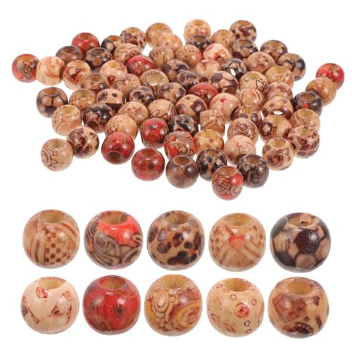 Gadpiparty 100Stücke Vintage Holzperlen Set Runde Naturholzperlen für DIY Schmuckherstellung Halsketten Armbänder und Bastelprojekte Gemischte Verpackung Gadpiparty 100Stücke Vintage Holzperlen Set Runde Naturholzperlen für DIY Schmuckherstellung Halsketten Armbänder und Bastelprojekte Gemischte Verpackung von Gadpiparty