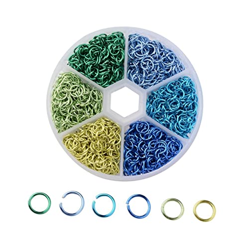 Gadpiparty 1080 Stück Aluminium Offene Biegeringe Buntes für Diy Schmuckherstellung Kunst und Handwerk Schmuckzubehör für Ketten und Armbänder von Gadpiparty