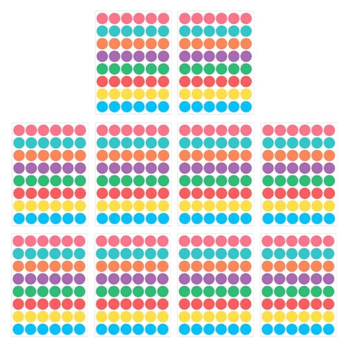 Gadpiparty 10Blätter Runde Selbstklebende Etiketten Vielseitige Punktaufkleber für Kreative Beschriftungen Haftend Organisieren und Kennzeichnen Gadpiparty 10Blätter Runde Selbstklebende Etiketten Vielseitige Punktaufkleber für Kreative Beschriftungen Haftend Organisieren und Kennzeichnen von Gadpiparty