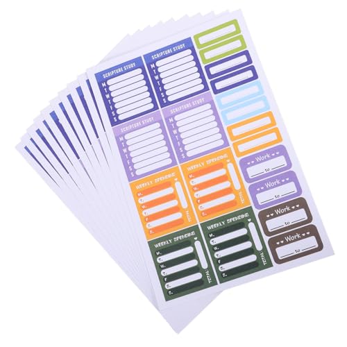 Gadpiparty 10Blätter Selbstklebende Wochentagsetiketten Planer Aufkleber für Kalender Aufgabenlisten und Tagebücher zur Organisation von Terminen und Aktivitäten Leicht Gadpiparty 10Blätter Selbstklebende Wochentagsetiketten Planer Aufkleber für Kalender Aufgabenlisten und Tagebücher zur Organisation von Terminen und Aktivitäten Leicht von Gadpiparty