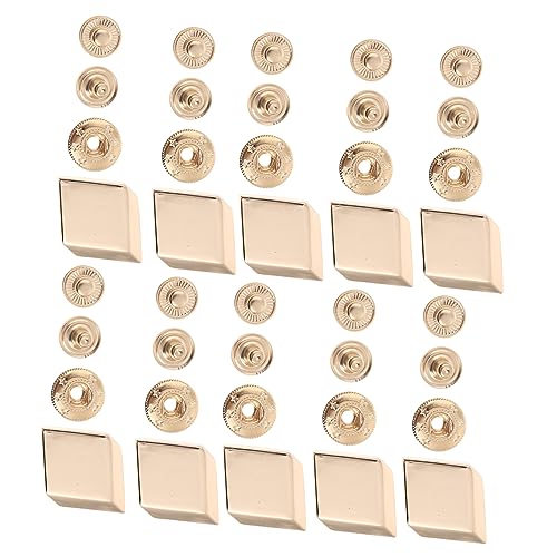 Gadpiparty 10Sätze Schnappverschlüsse Metall Druckknöpfe für Kleidung Mäntel und Jeans Langlebig und Rostfrei Einfache Anwendung für Nähprojekte Goldfarbene von Gadpiparty