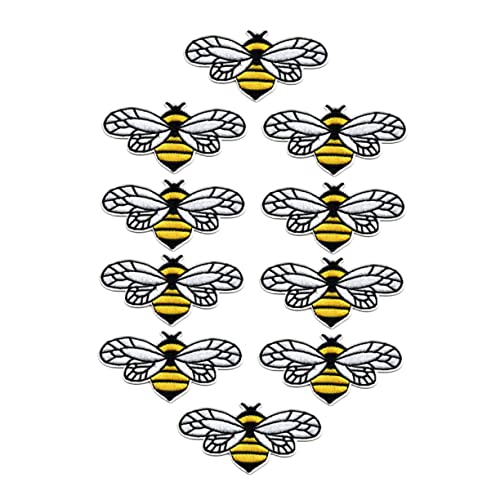Gadpiparty 10Stücke Bienen Patches für Kleidung Cartoon Applikationen zum Aufbügeln für Jeans Shirts Taschen Hüte DIY Kostümzubehör für Designs und Reparaturen Gadpiparty 10Stücke Bienen Patches für Kleidung Cartoon Applikationen zum Aufbügeln für Jeans Shirts Taschen Hüte DIY Kostümzubehör für Designs und Reparaturen von Gadpiparty