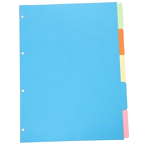 Gadpiparty 10Stücke Binder Divider Farbige Seitenmarkierung Trenner für Notizbücher und Aktenordner Papierteiler für Büro und Schule für Dokumentenorganisation von Gadpiparty