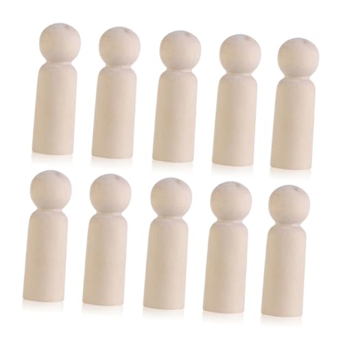 Gadpiparty 10Stücke DIY Holzfiguren Unfertige Holzkuchen Topper für Hochzeitstorten Dekoration zum Bemalen und Personalisieren für Besondere Anlässe von Gadpiparty