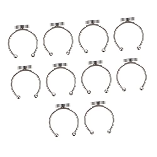 Gadpiparty 10Stücke DIY Ringbasis Pads Einstellbare Ringrohlinge für Schmuckherstellung Gelbeel Ringmaterial Geeignet für Kreative Designs und von Gadpiparty