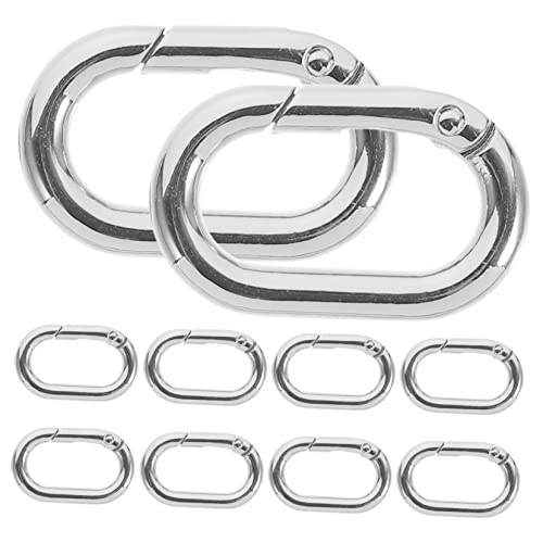 Gadpiparty 10Stücke Feder Oval Karabiner Metall Snap Clip Hakenschnalle für DIY Schmucktaschen Hochwertige Frühlingsschnalle für Stabile Anwendungen und Projekte Gadpiparty 10Stücke Feder Oval Karabiner Metall Snap Clip Hakenschnalle für DIY Schmucktaschen Hochwertige Frühlingsschnalle für Stabile Anwendungen und Projekte von Gadpiparty