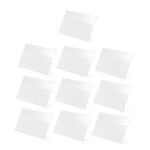 Gadpiparty 10Stücke Form Etikettenhalter aus Acryl für Einzelhandel und Supermärkte Hochwertige Transparente Tischaufsteller für Preisschilder und Produktinformationen von Gadpiparty
