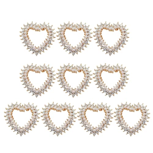 Gadpiparty 10Stücke Herzförmige Kristallperlen Dekoration Für DIY Handarbeiten Haarnadel Beschläge Und Schmuckzubehör Für Armbänder Halsketten Und Handy Accessoires von Gadpiparty