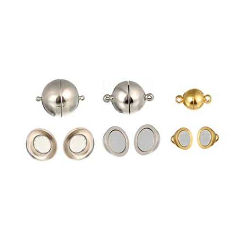 Gadpiparty 10Stücke Magnetverschlüsse für DIY Schmuck Halsketten Armbänder Starke Magnetische Zylinderverschlüsse Weiß für Handgefertigten Schmuck und Einfache Handhabung von Gadpiparty