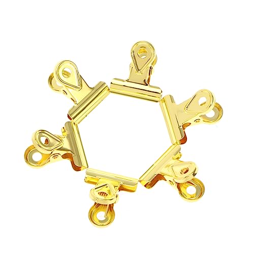 Gadpiparty 10Stücke Metallbinderclips Goldfarbene Büroklammern Scharnierclips aus Kupfer für Dokumente Bürobedarf und Organisation von Papieren Schule Büro oder Zuhause Gadpiparty 10Stücke Metallbinderclips Goldfarbene Büroklammern Scharnierclips aus Kupfer für Dokumente Bürobedarf und Organisation von Papieren Schule Büro oder Zuhause von Gadpiparty