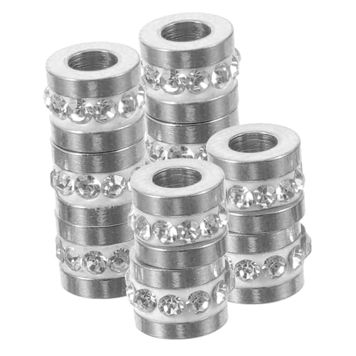 Gadpiparty 10Stücke Metallperlen mit Strass für DIY Schmuckgestaltung Abstandsperlen Retro für Armbänder und Haargummis Vielseitige Charm Anhänger Gadpiparty 10Stücke Metallperlen mit Strass für DIY Schmuckgestaltung Abstandsperlen Retro für Armbänder und Haargummis Vielseitige Charm Anhänger von Gadpiparty